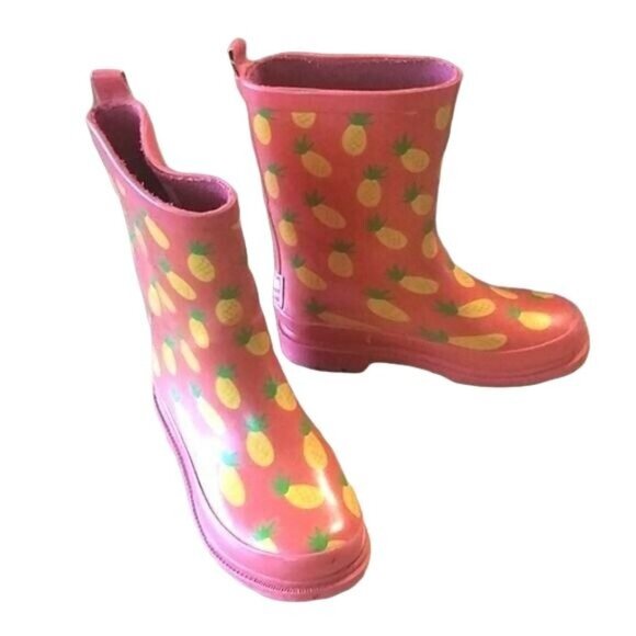 Austin Clothing Co Other - Austin Trading Co Kids Pineapple Print Rubber Rain Boots Size 13
